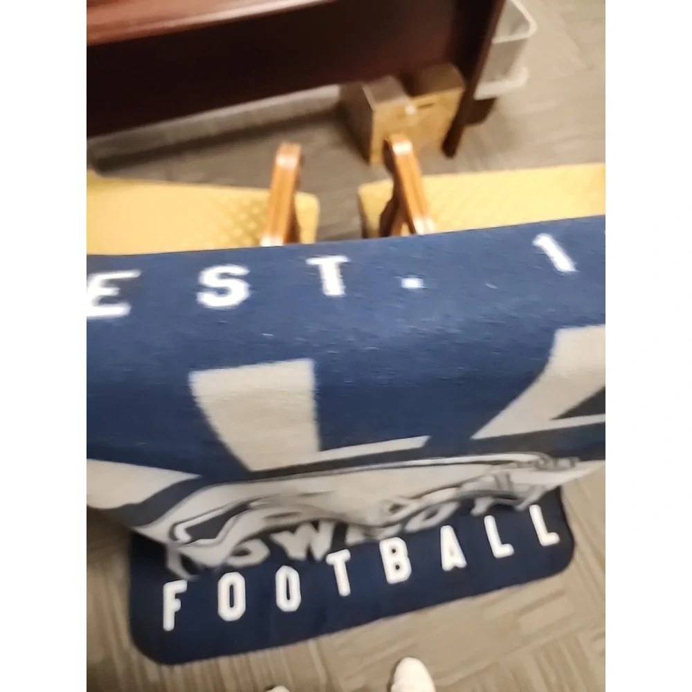 Dallas Cowboys Football Helmet Large NFL Fleece Throw Blanket 46